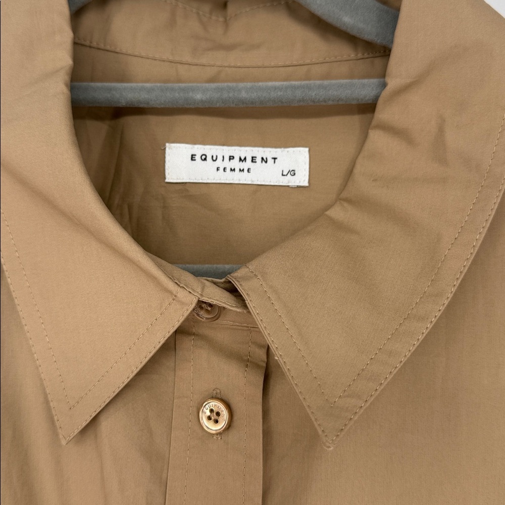 NWOT Equipment Remy Utility Shirt Dress SIZE L/G - Picture 10 of 12